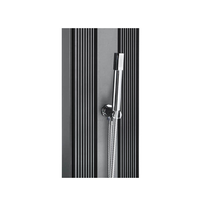 Douche solaire hybride DADA Curve 38L en aluminium Anthracite