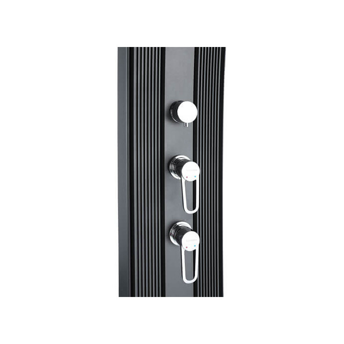 Douche solaire hybride DADA Curve 38L en aluminium Anthracite