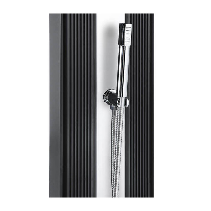 Douche Solaire hybride DADA 37L en aluminium Anthracite / Alu brossé