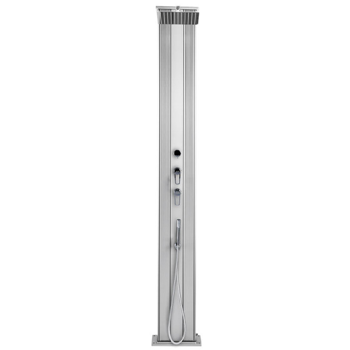 Douche Solaire hybride DADA 37L en aluminium anodisé Inox