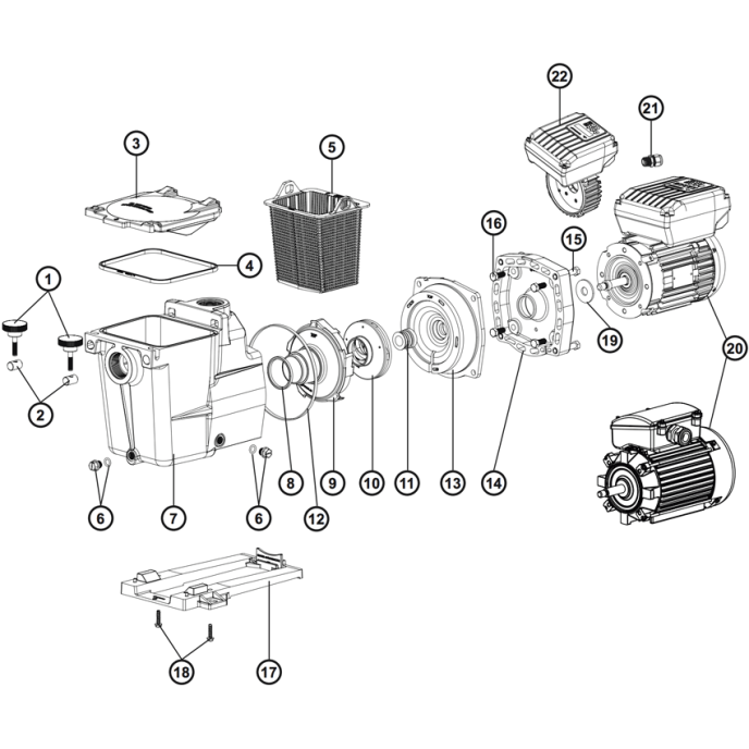 Joint de diffuseur Hayward Super Pump, Max-Flo, Super II