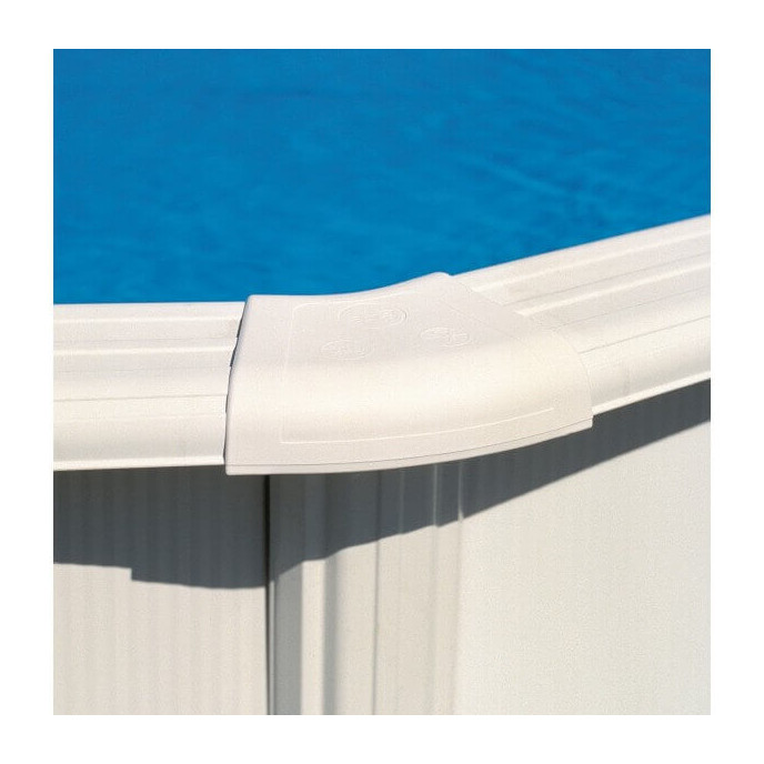 Cache platine margelle courbe , EM-ZC piscine hors sol métal (Gré)