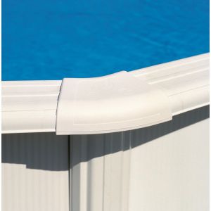 Cache margelle blanc pour piscine hors sol acier GRE