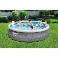 Piscine autoportée Bestway ronde Ø 457 x H.107 cm Fast Set Rotin