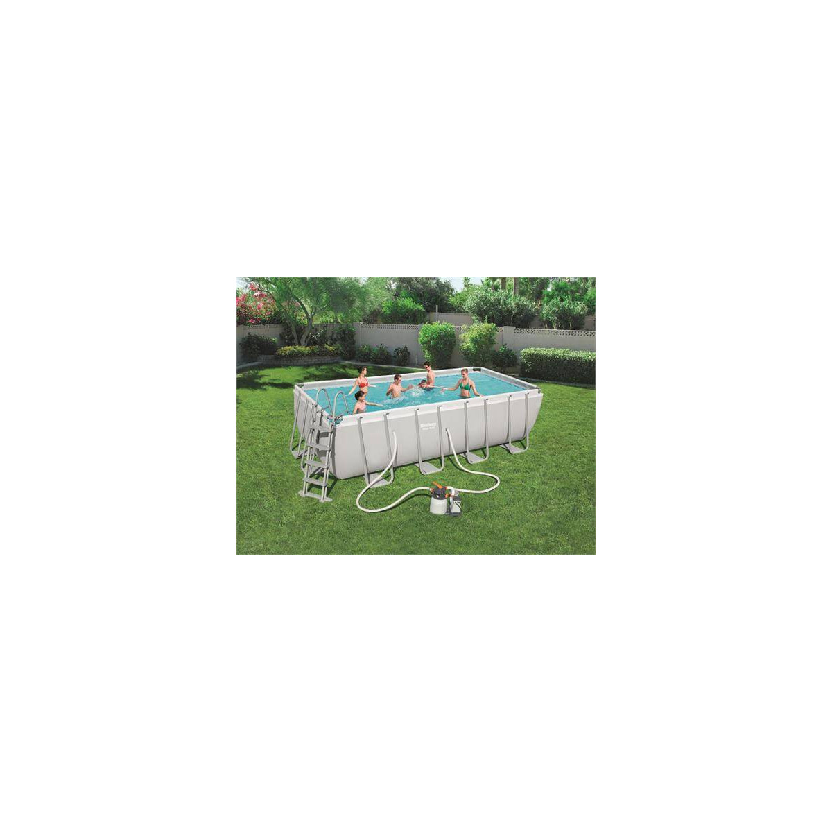 ② Piscine tubulaire rectangulaire BESTWAY 488 x 244 x 122 cm — Piscines —  2ememain