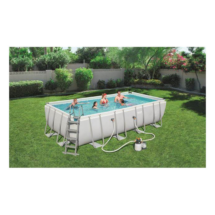 Piscine tubulaire Bestway rectangulaire 5,49 x 2,74 x 1,22 m Power Steel (Filtre à sable)