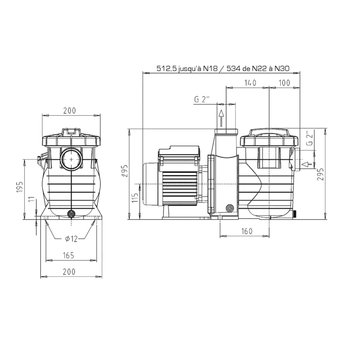 Pompe KSB Filtra N 14 m3/h 1 cv Triphasée