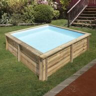 Piscine bois City 225 x 225 x H 68 cm