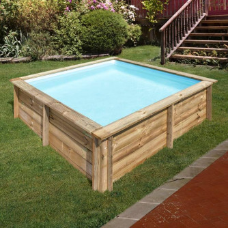 Piscine bois City 225 x 225 x H 68 cm