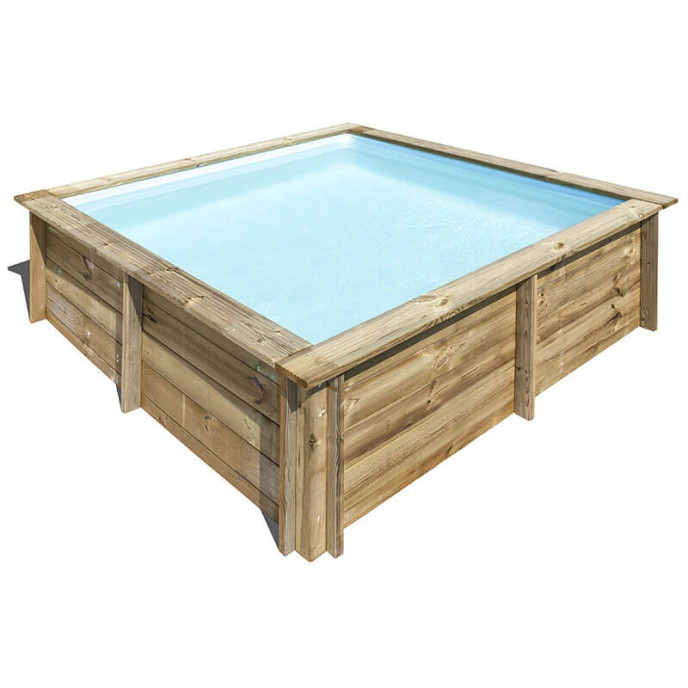 Piscine bois City 225 x 225 x H 68 cm