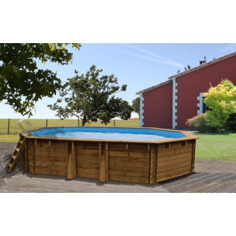 Piscine bois Avocado 656 x 456 x H 131 cm