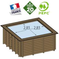 Piscine bois Maéva 300 x 300 x H.150 cm carrée