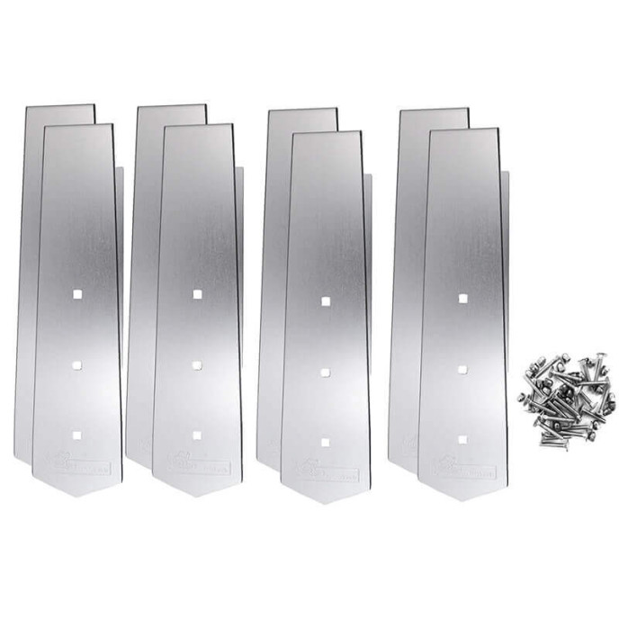 Kit de finition aluminium pour margelles Ubbink - 8 pièces