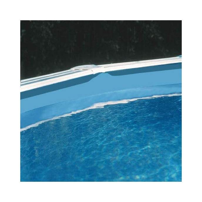 Liner piscine Gré en huit 500 x 340 x H.120 cm - Rail d'accroche - Bleu