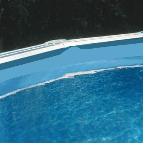 Liner piscine Gré ronde Ø550 x H.132 cm - Rail d'accroche - Bleu