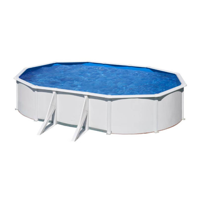 Piscine acier Gré ovale Bora Bora 527 x 327 x H.122 cm - Filtre à cartouche