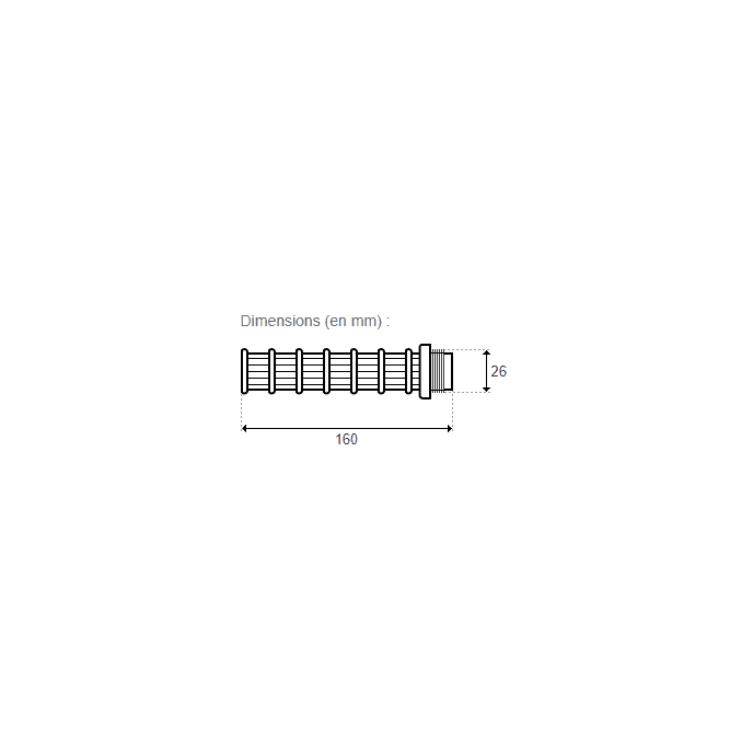 Crépines (x2) L.160 - 3/4" - Millenium, UVE, Cantabric