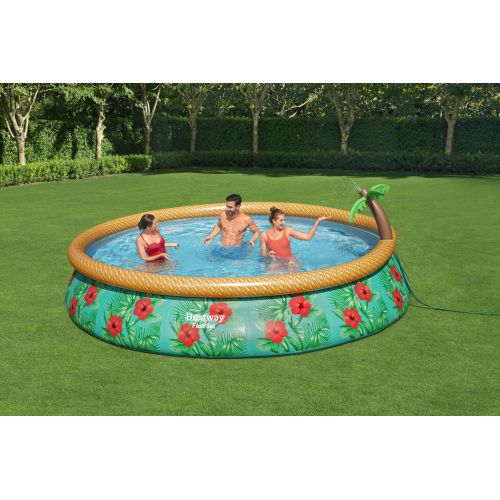 Piscine autoportée Bestway ronde Ø 457 x H.84 cm Fast Set Paradise Palms