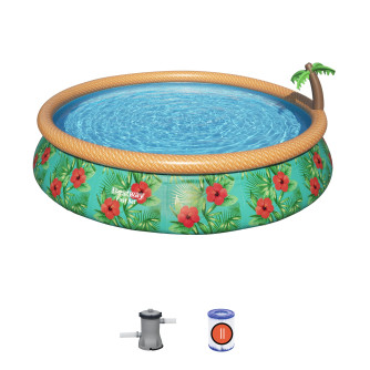 Piscine autoportée Bestway ronde Ø 457 x H.84 cm Fast Set Paradise Palms