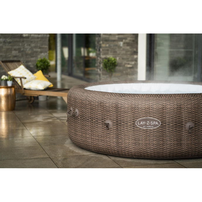 Spa gonflable Bestway Lay-Z-Spa St Moritz rond 5 à 7 places Airjet