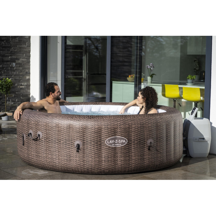 Spa gonflable Bestway Lay-Z-Spa St Moritz rond 5 à 7 places Airjet