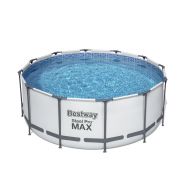 BESTWAY Piscine tubulaire rectangulaire effet rotin 404x201x100cm Power  Steel pas cher 