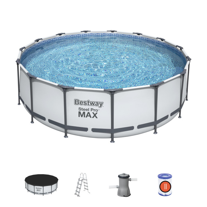 Piscine tubulaire Bestway ronde Ø 4,57 x 1,22 m Steel Pro Max