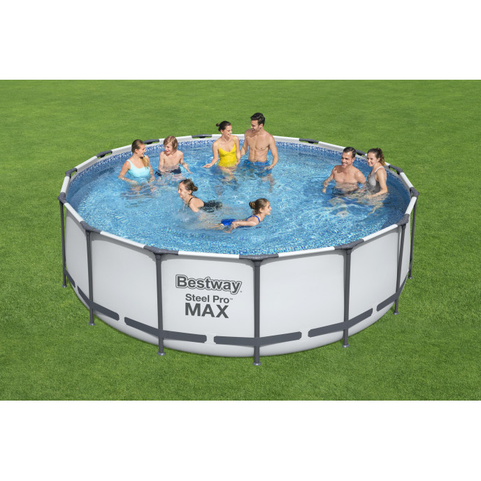 Piscine tubulaire Bestway ronde Ø 4,57 x 1,22 m Steel Pro Max