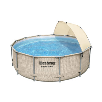 Piscine tubulaire Bestway ronde Ø 3,96 x 1,07 m Power Steel