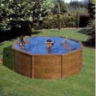 Piscine acier Gré ronde Sicilia Ø 320 x 122 cm - Filtre à cartouche