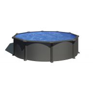 Piscine ronde FIDJI paroi acier blanche 2.40M x 1.20M