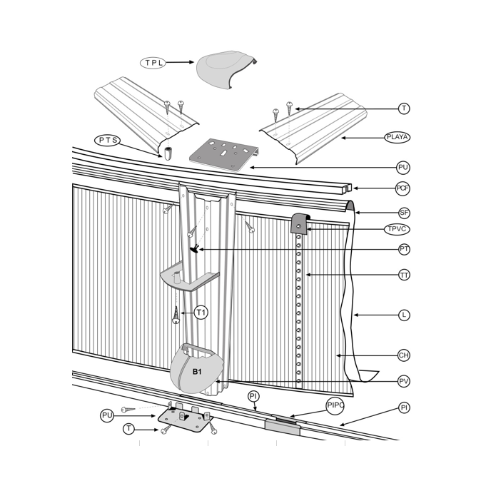 Cache B1 pour platine PU