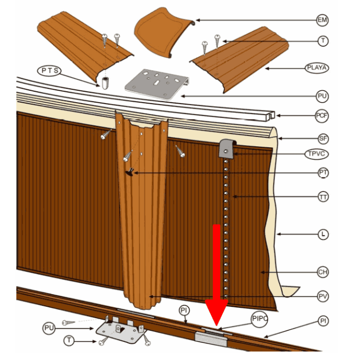 Raccord profile gris (PIPC)