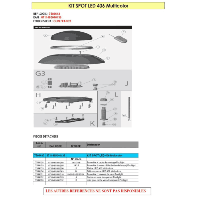 Platine LED 406 Multicolor