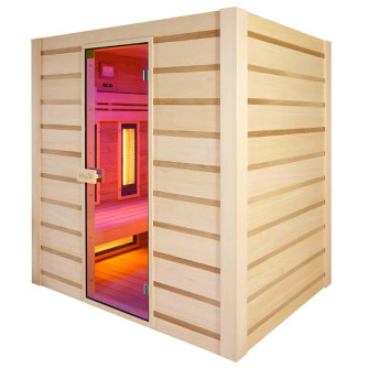 Sauna Hybride Combi 4 places (Infrarouge + vapeur)