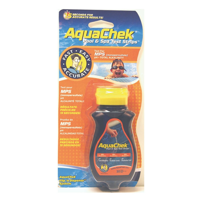 Aquachek Orange : Oxygène actif (x50 Bandelettes)