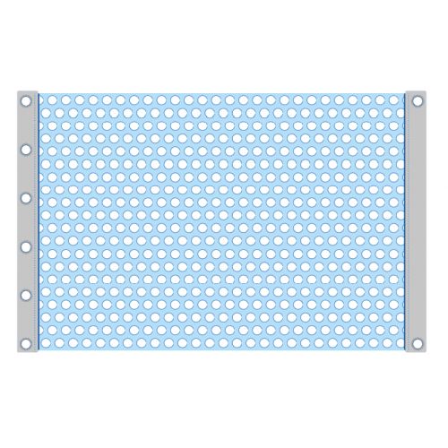 Bâche à bulles piscine sur-mesure 500 microns Bleu - Bordée 2 côtés