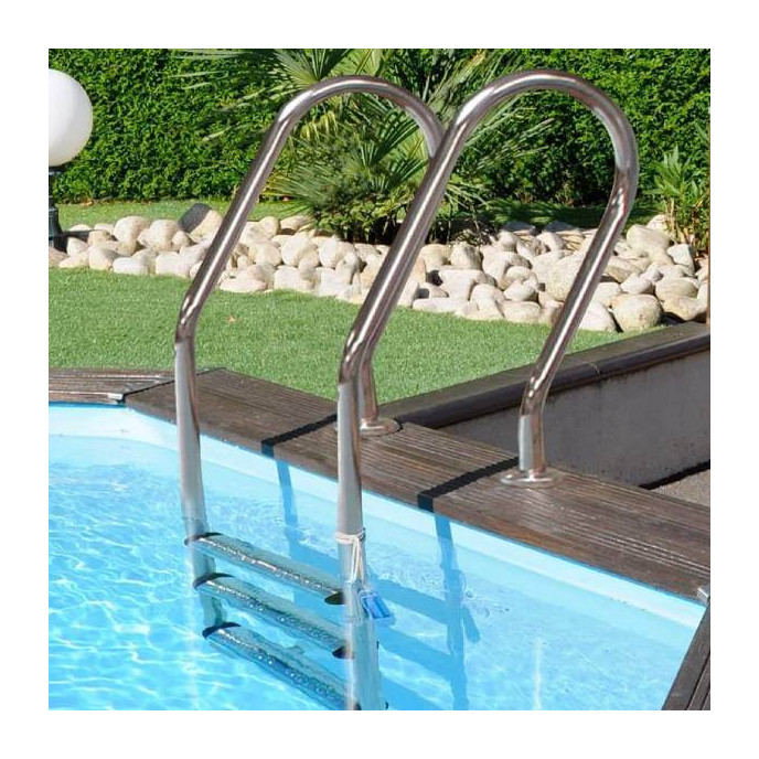 Piscine bois Vanille 2 - Ø400 x H 119 cm