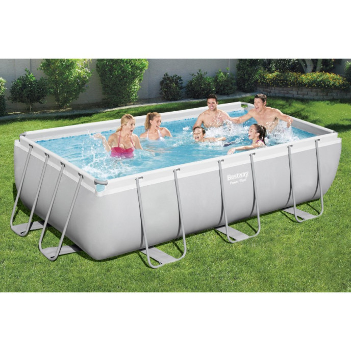 Piscine tubulaire Bestway rectangulaire 4,04 x 2,01 x 1,00 m Power Steel