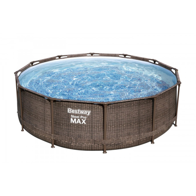 Piscine tubulaire Bestway ronde Ø 3,66 x 1,00 m Steel Pro Max - Rotin