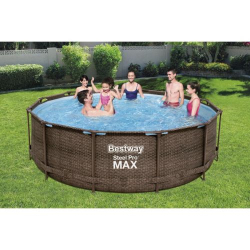 Piscine tubulaire Bestway ronde Ø 3,66 x 1,00 m Steel Pro Max - Rotin