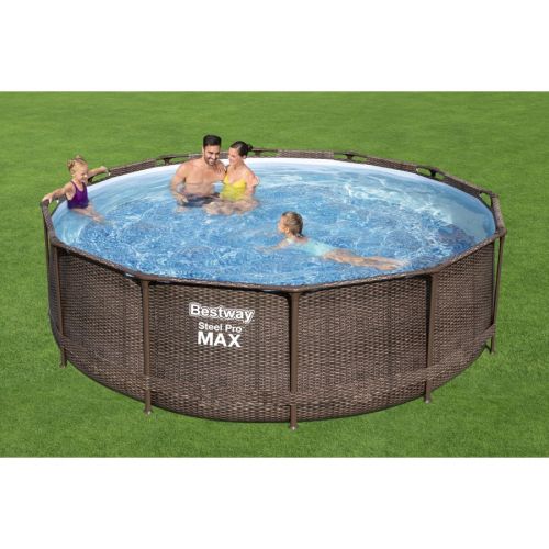 Piscine tubulaire Bestway ronde Ø 3,66 x 1,00 m Steel Pro Max - Rotin