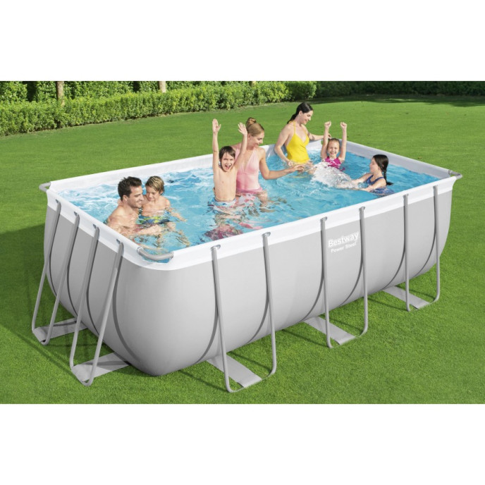 Piscine tubulaire Bestway rectangulaire 4,12 x 2,01 x 1,22 m Power Steel