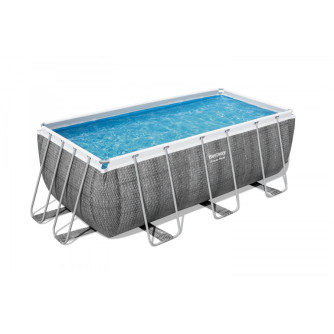 Piscine tubulaire Bestway rectangulaire 4,12 x 2,01 x 1,22 m Power Steel Rotin