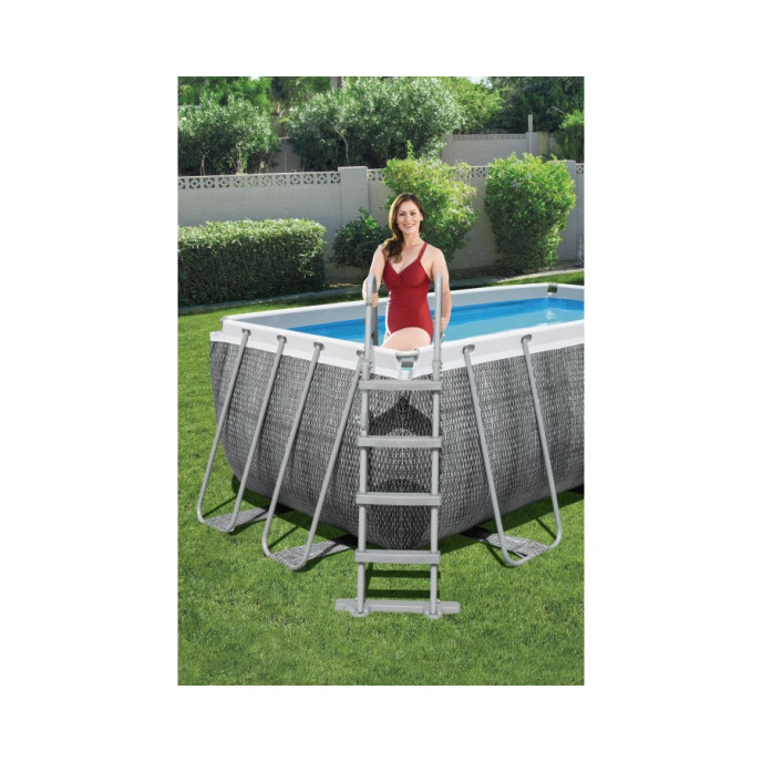 Piscine tubulaire Bestway rectangulaire 4,12 x 2,01 x 1,22 m Power Steel Rotin