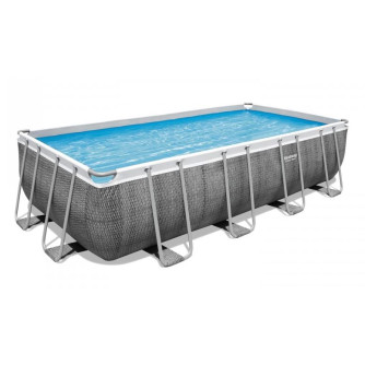 Piscine tubulaire Bestway rectangulaire 4,88 x 2,44 x 1,22 m Power Steel Rotin