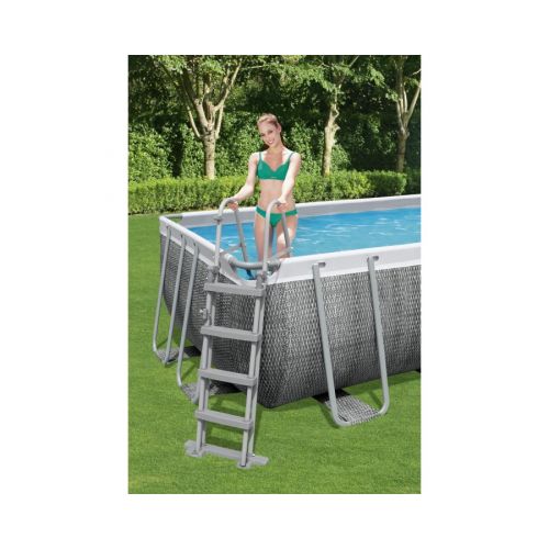 Piscine tubulaire Bestway rectangulaire 4,88 x 2,44 x 1,22 m Power Steel Rotin