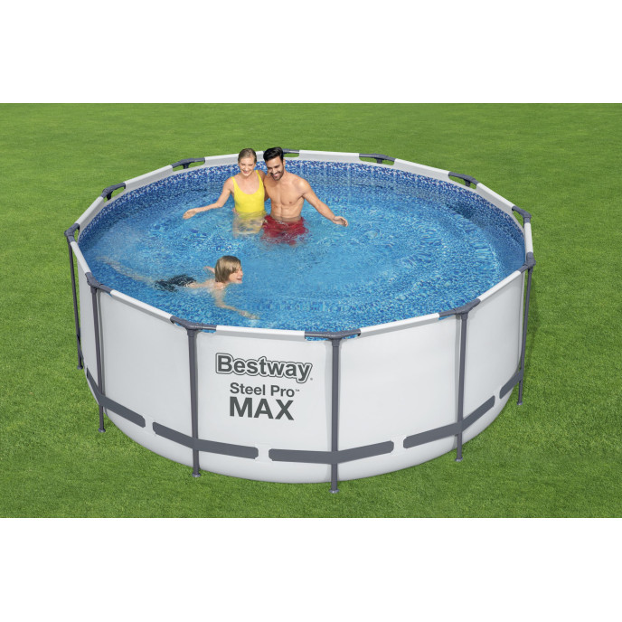 Piscine tubulaire Bestway ronde Ø 3,96 x 1,22 m Steel Pro Max