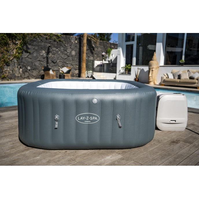 Spa gonflable Bestway Lay-Z-Spa Hawaii carré 4 à 6 places HydroJet Pro