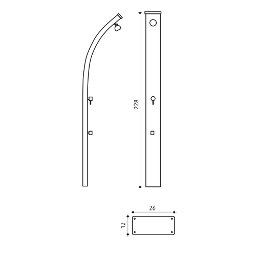 Douche Solaire Spring 30L en aluminium Anthracite / Inox d'occasion